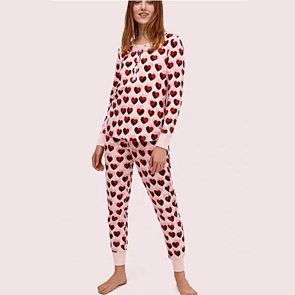 Kate Spade 2-piece Hearts Pyjama Set - Picture 1 of 4